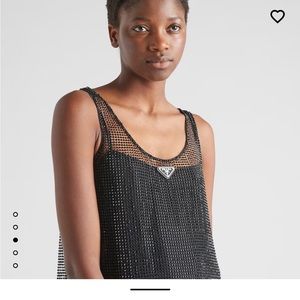 COPY - Prada embroidered mesh dress, silver, size 6, lose fit